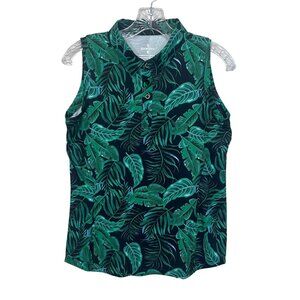 Santiny Sleeveless Polo Shirt Small Green New Moisture Wicking Golf Tennis